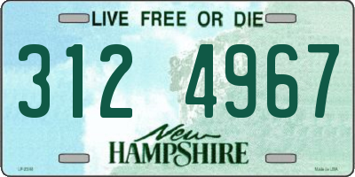 NH license plate 3124967