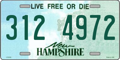 NH license plate 3124972
