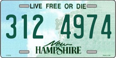NH license plate 3124974