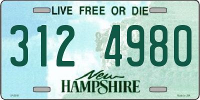 NH license plate 3124980