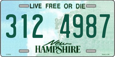 NH license plate 3124987