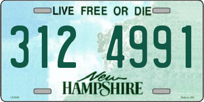 NH license plate 3124991