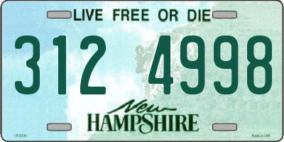 NH license plate 3124998