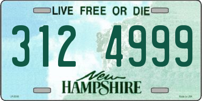 NH license plate 3124999