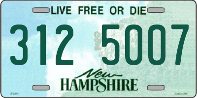 NH license plate 3125007