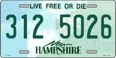 NH license plate 3125026