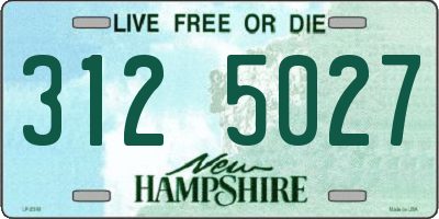 NH license plate 3125027