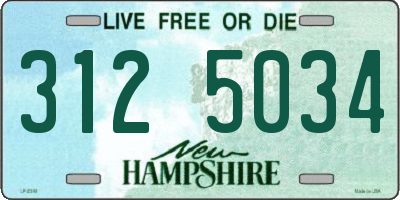 NH license plate 3125034