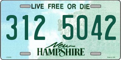 NH license plate 3125042