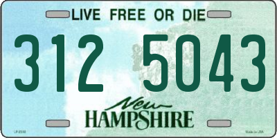 NH license plate 3125043