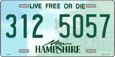 NH license plate 3125057
