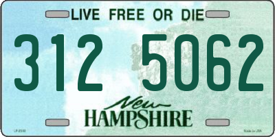 NH license plate 3125062