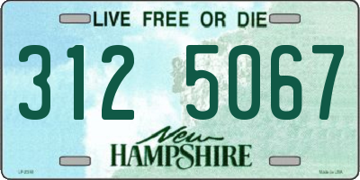 NH license plate 3125067