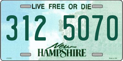 NH license plate 3125070