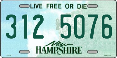 NH license plate 3125076