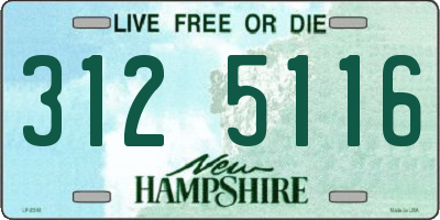 NH license plate 3125116