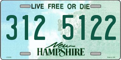 NH license plate 3125122
