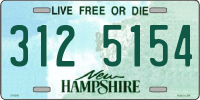 NH license plate 3125154