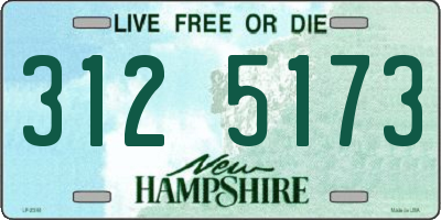 NH license plate 3125173