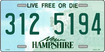 NH license plate 3125194