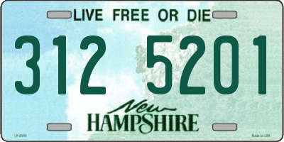 NH license plate 3125201