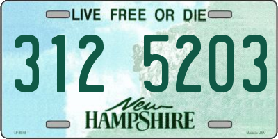 NH license plate 3125203