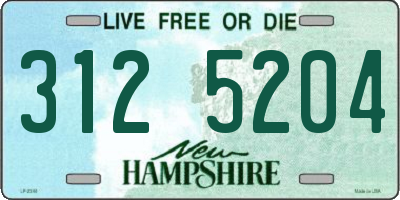 NH license plate 3125204