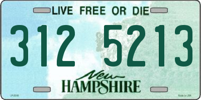 NH license plate 3125213