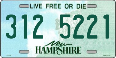 NH license plate 3125221