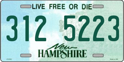 NH license plate 3125223