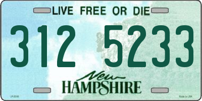 NH license plate 3125233