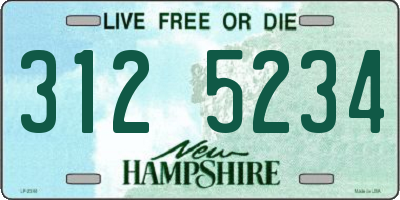 NH license plate 3125234