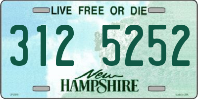 NH license plate 3125252