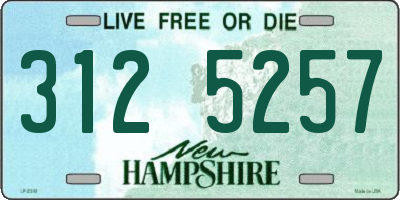 NH license plate 3125257