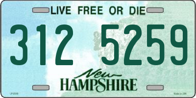 NH license plate 3125259