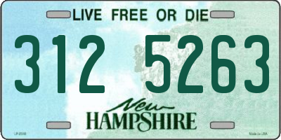 NH license plate 3125263