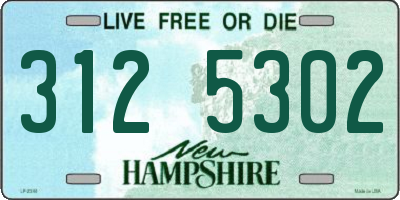 NH license plate 3125302