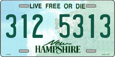 NH license plate 3125313
