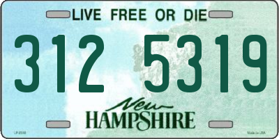 NH license plate 3125319