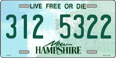 NH license plate 3125322