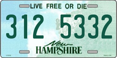 NH license plate 3125332