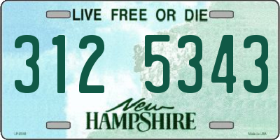 NH license plate 3125343