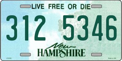 NH license plate 3125346