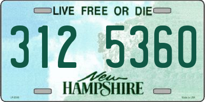 NH license plate 3125360