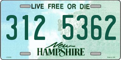 NH license plate 3125362