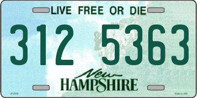 NH license plate 3125363