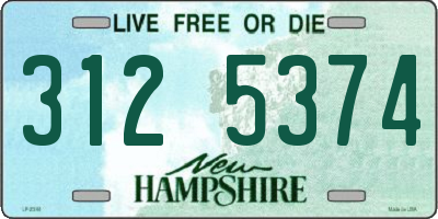 NH license plate 3125374
