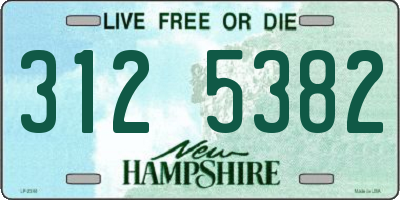 NH license plate 3125382