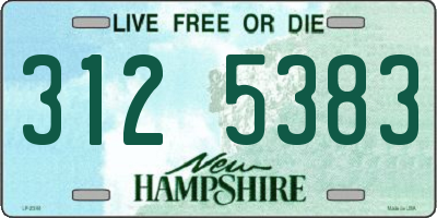 NH license plate 3125383