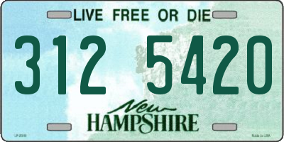 NH license plate 3125420